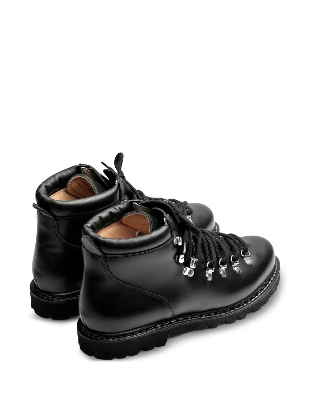 lace-up leather boots - 3