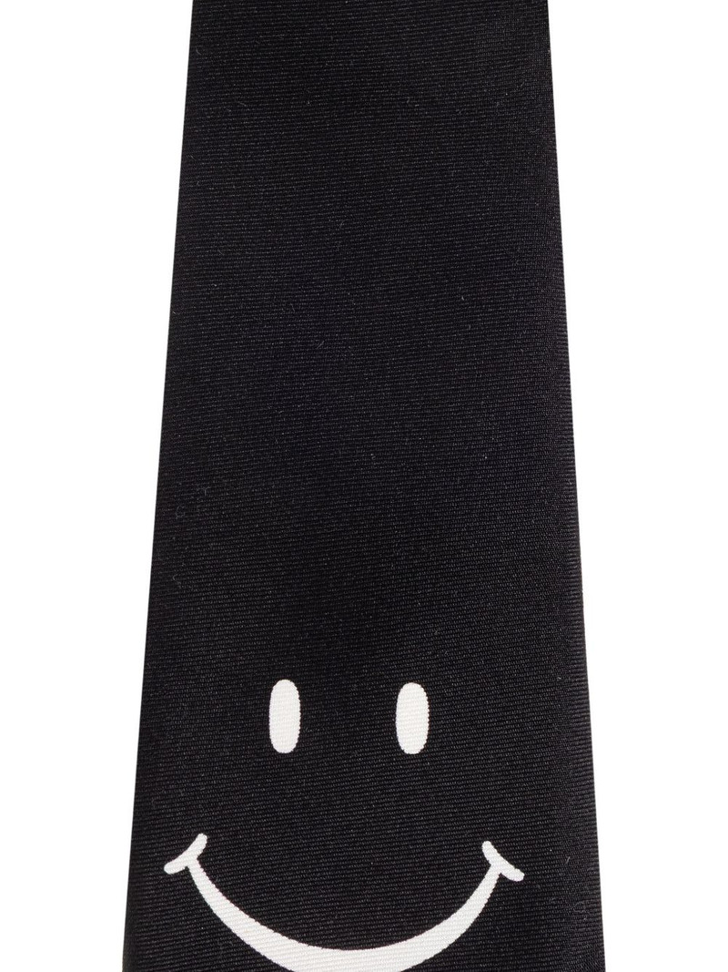 Moschino smiley-motif silk tie outlook