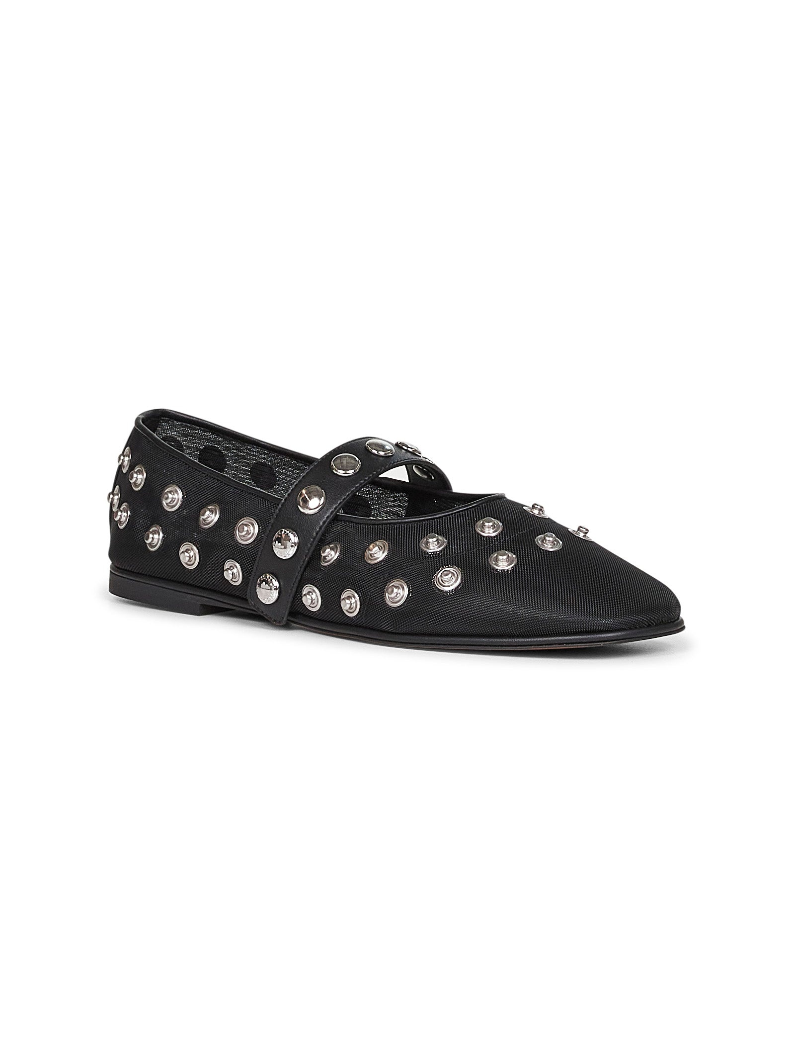 Black Ryder Popper-Studded ballet flats - 2
