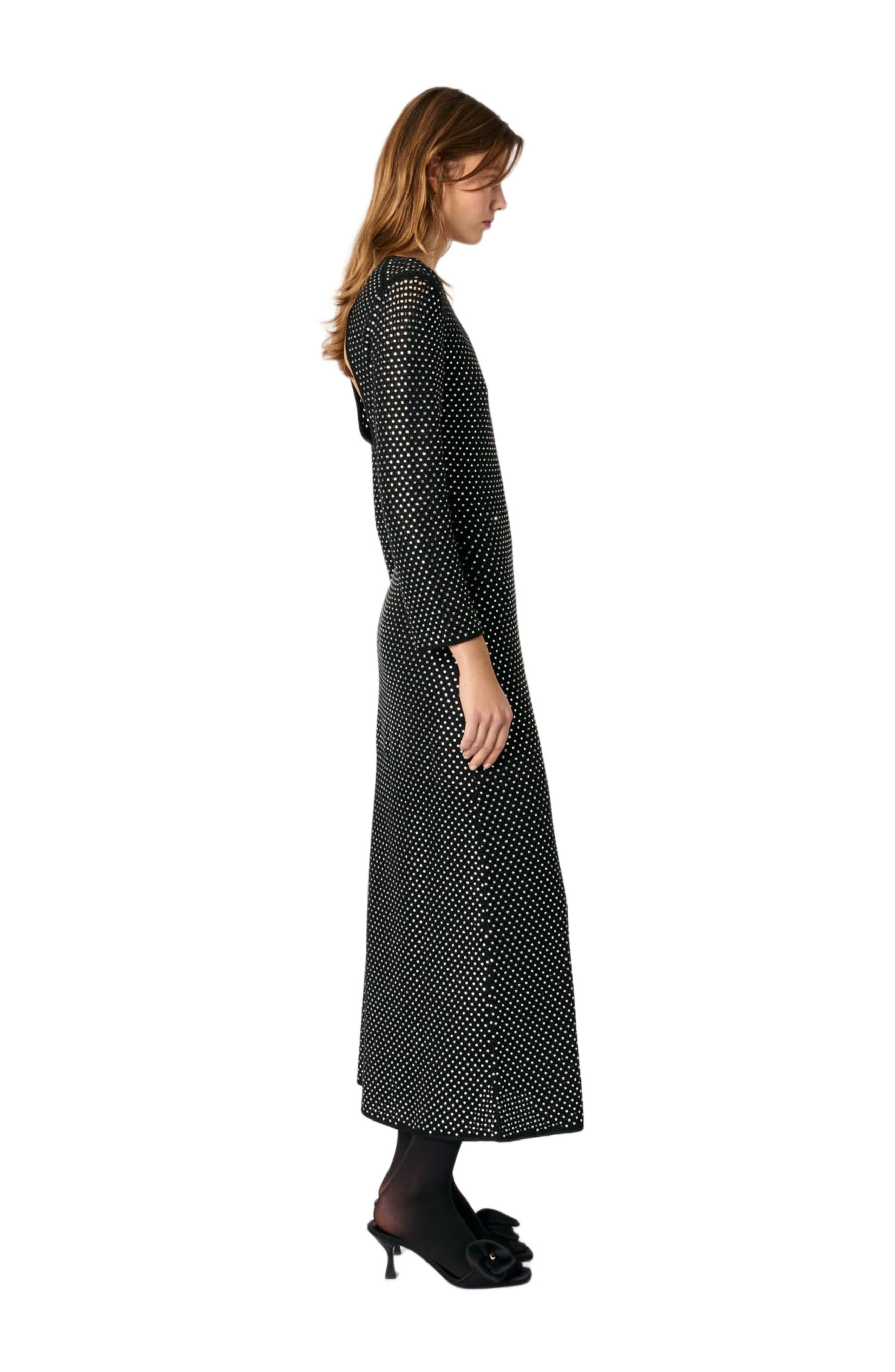 maje Rhinestone maxi dress in Black at Nordstrom - 2