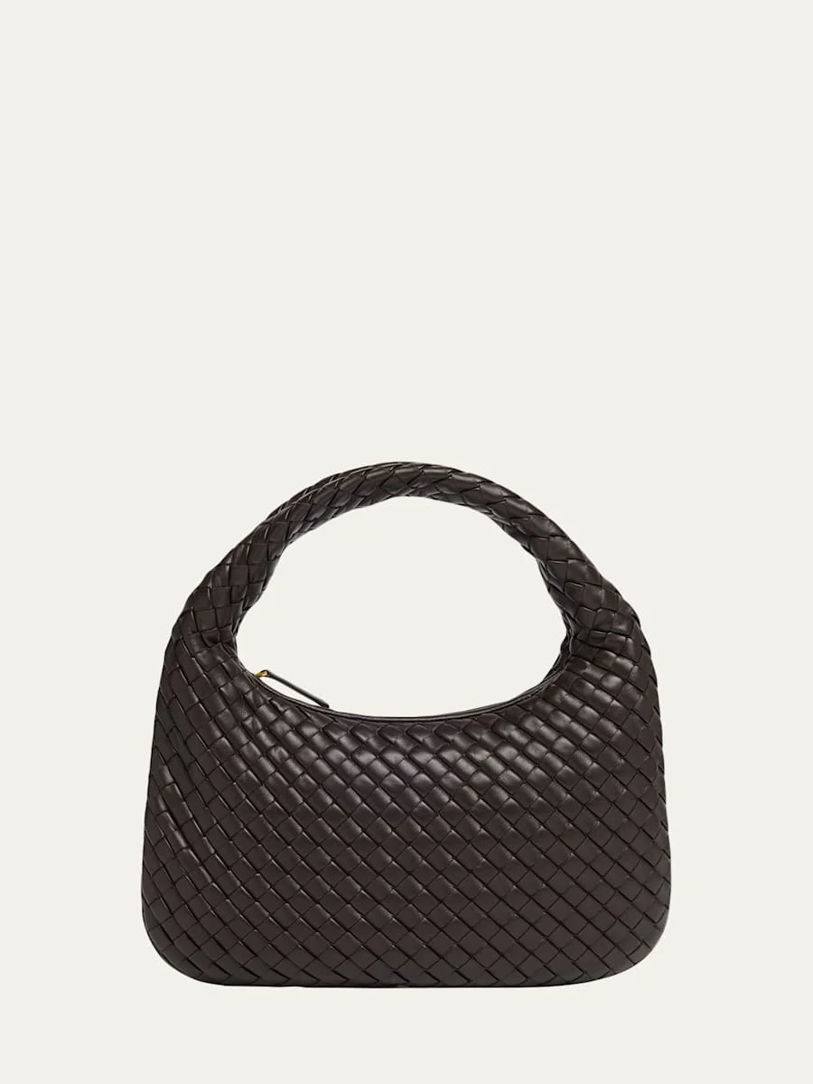 Veneta Small Leather Hobo Bag - 1