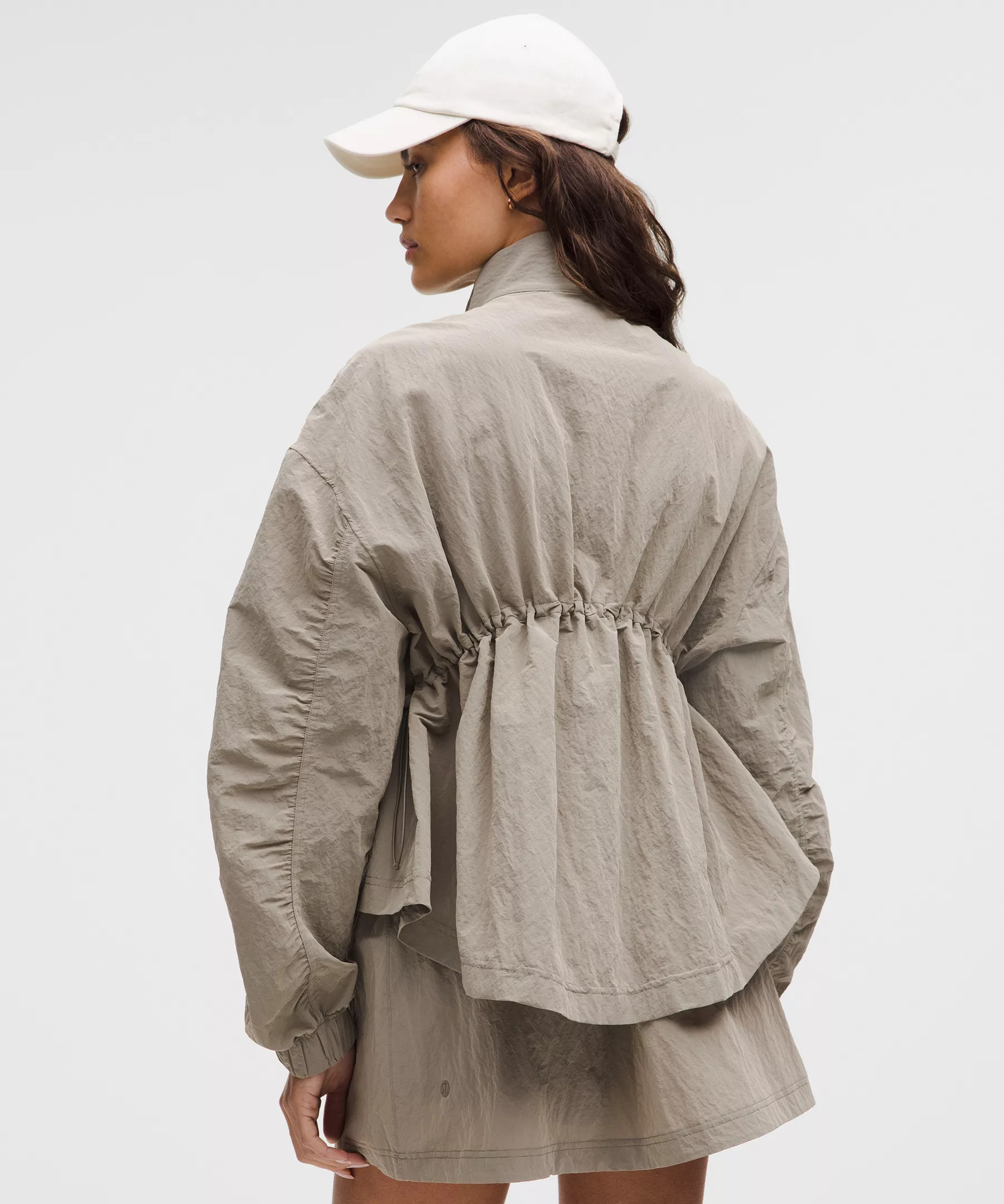 Crinkle Nylon Cinchable Jacket - 3