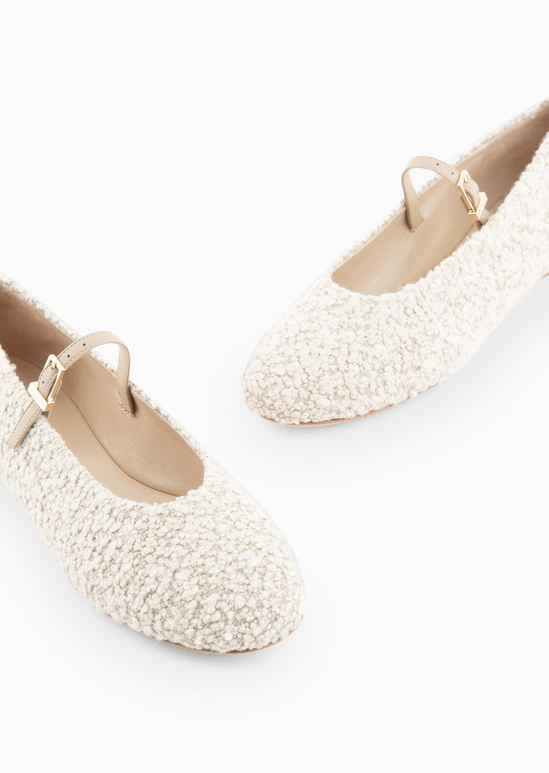 Bouclé-effect wool ballerinas 5