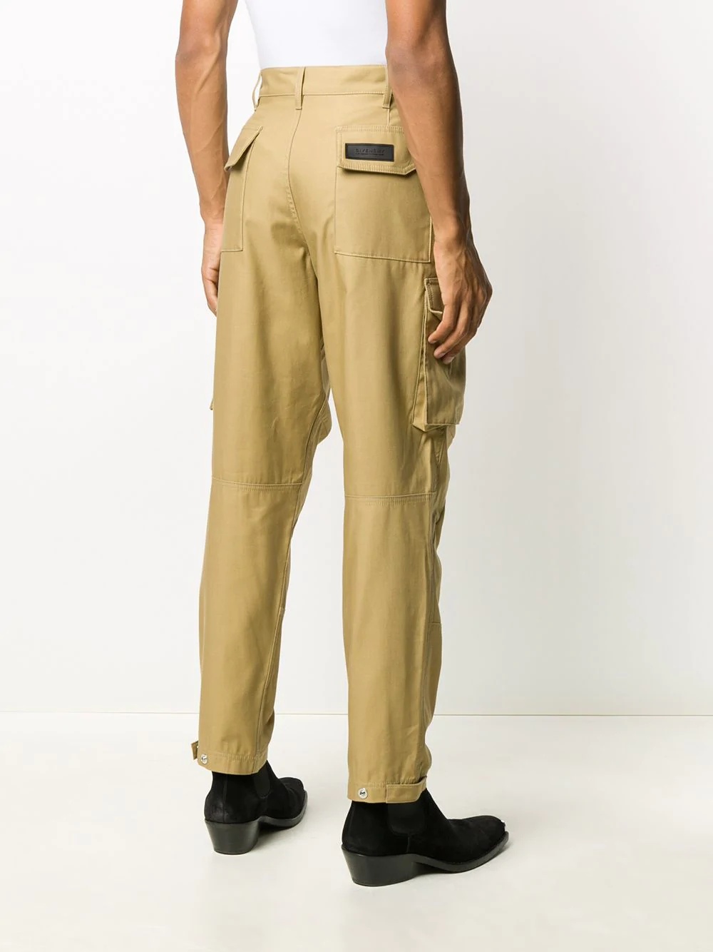 high-waisted cargo trousers - 4