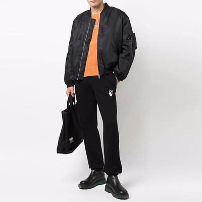 Off-White Men's Off-White FW21 Cotton Arrow Printing Sports Pants/Trousers/Joggers Loose Fit Black OMCH029F21F outlook