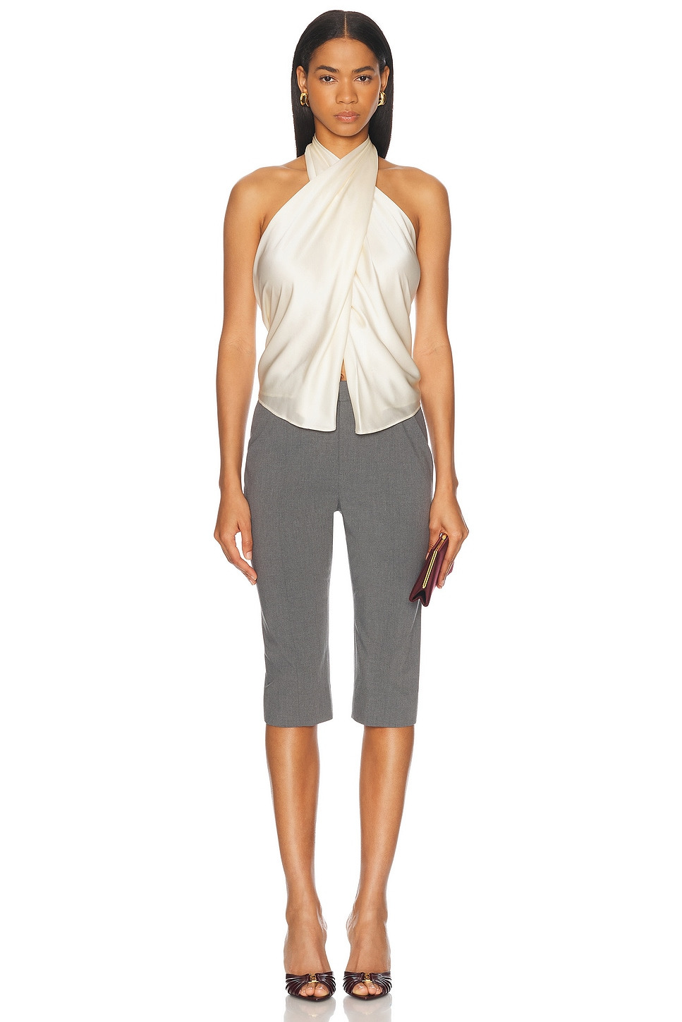 Cross Wrap Halter Top - 4