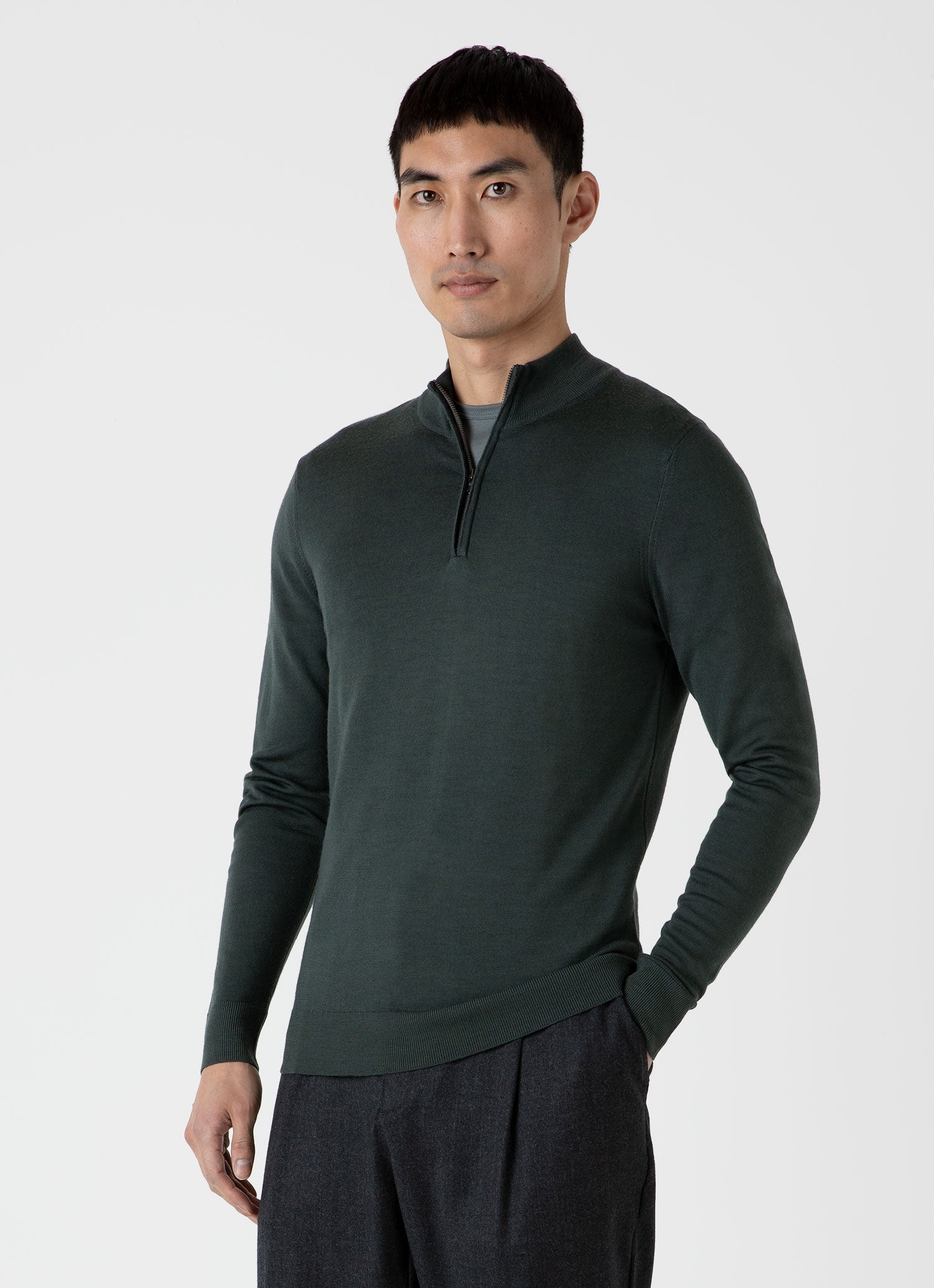 Extra‑Fine Merino Zip Neck - 2