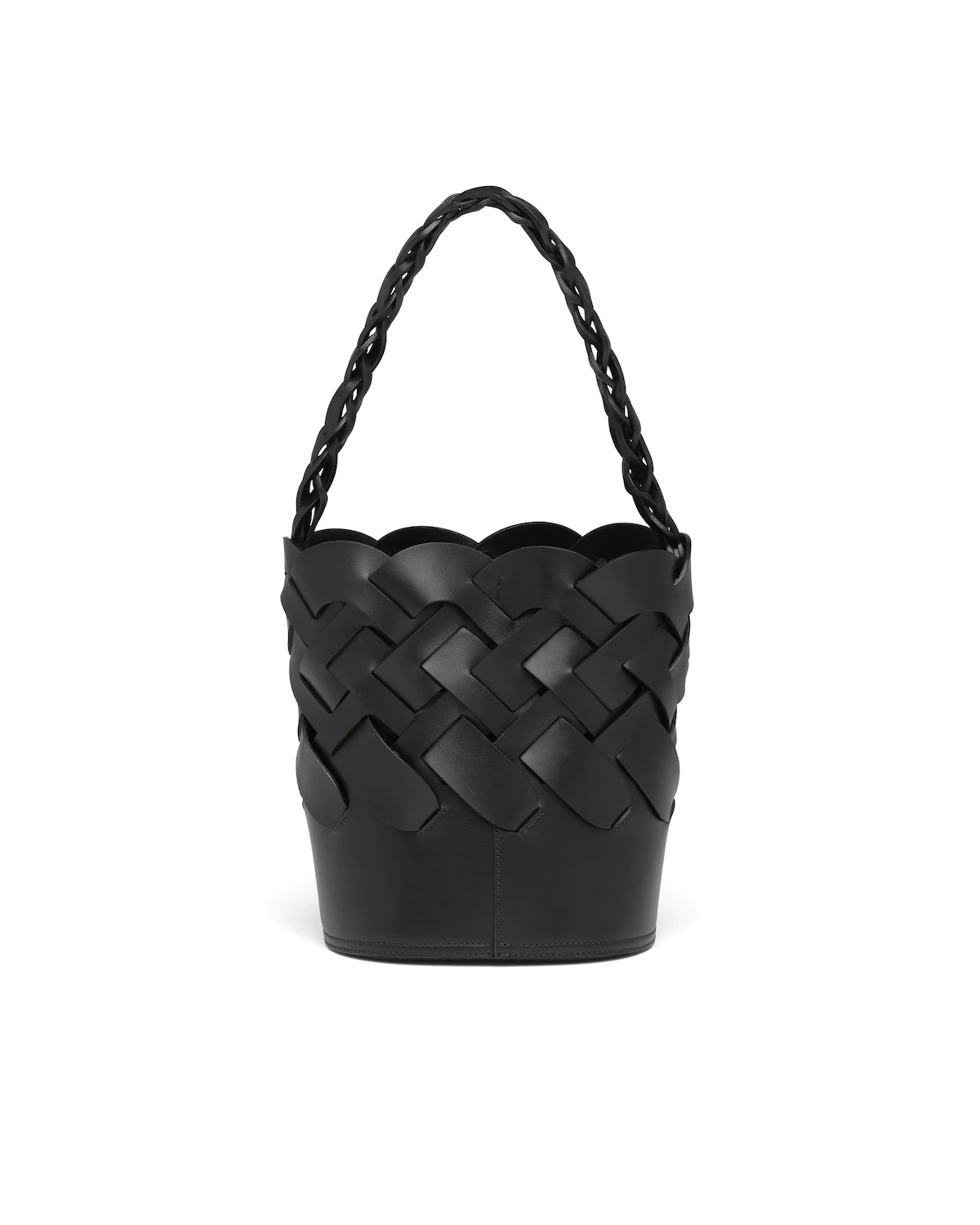 Leather Prada Tress Bucket Bag - 4