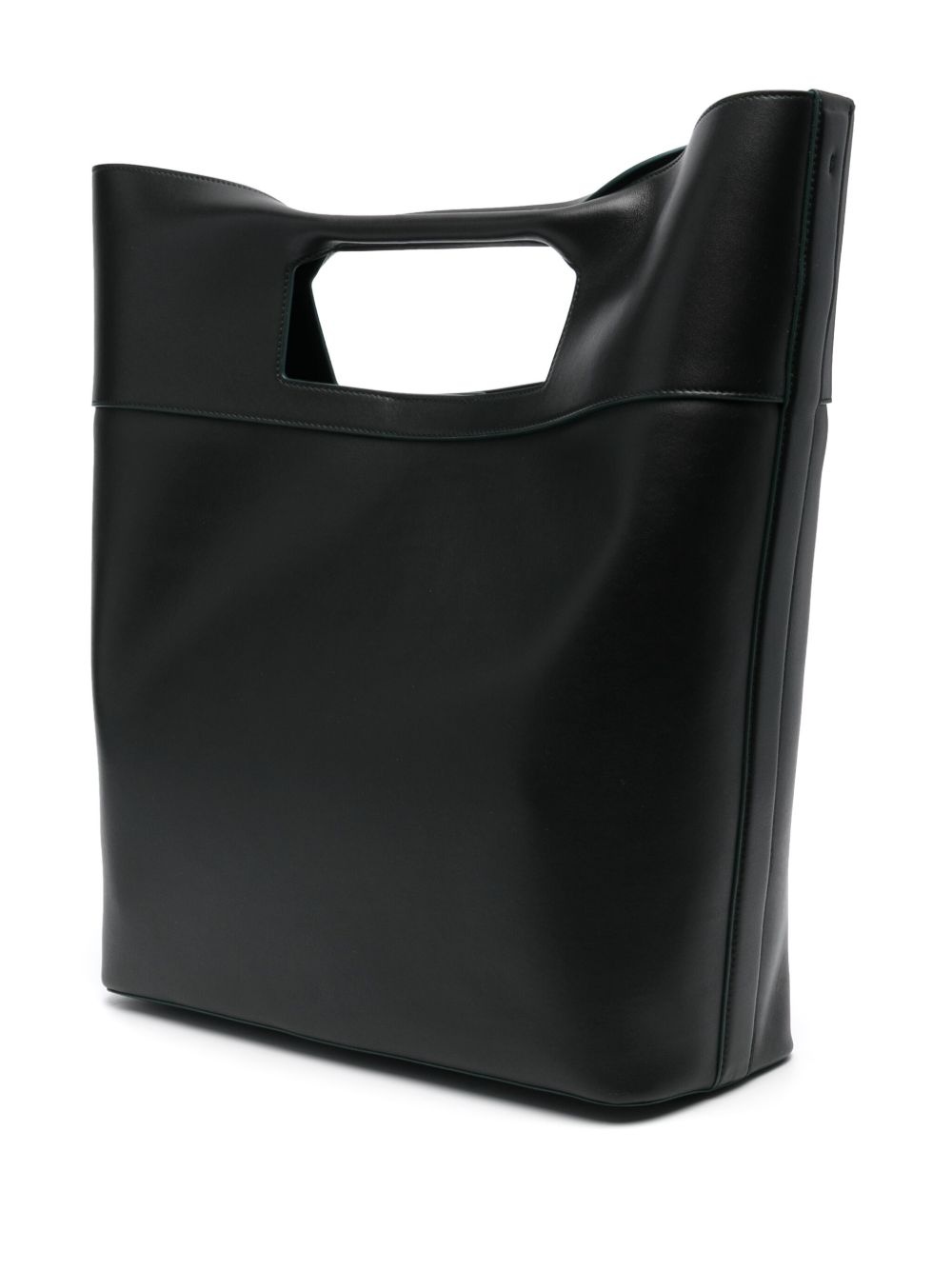 leather logo print tote bag - 3