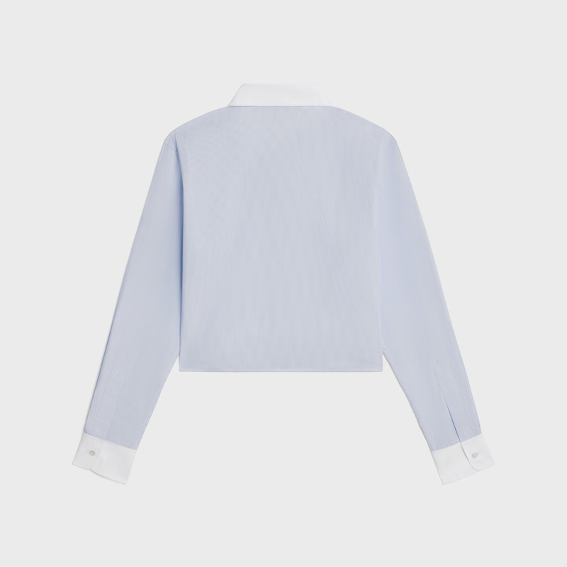 CELINE cropped shirt in striped cotton poplin outlook