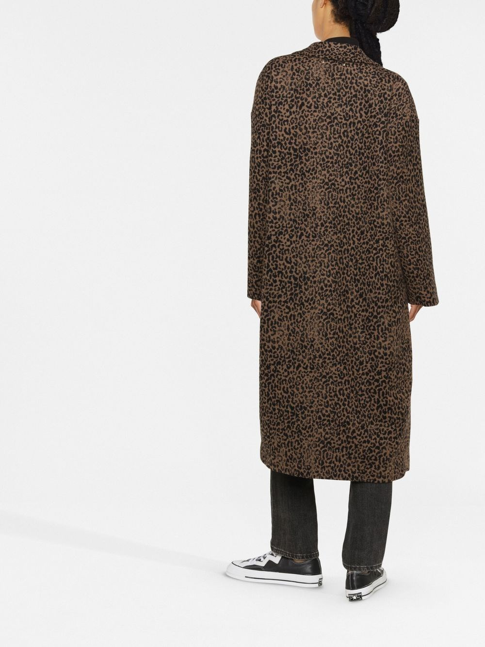 Wool coat with animal print - 2