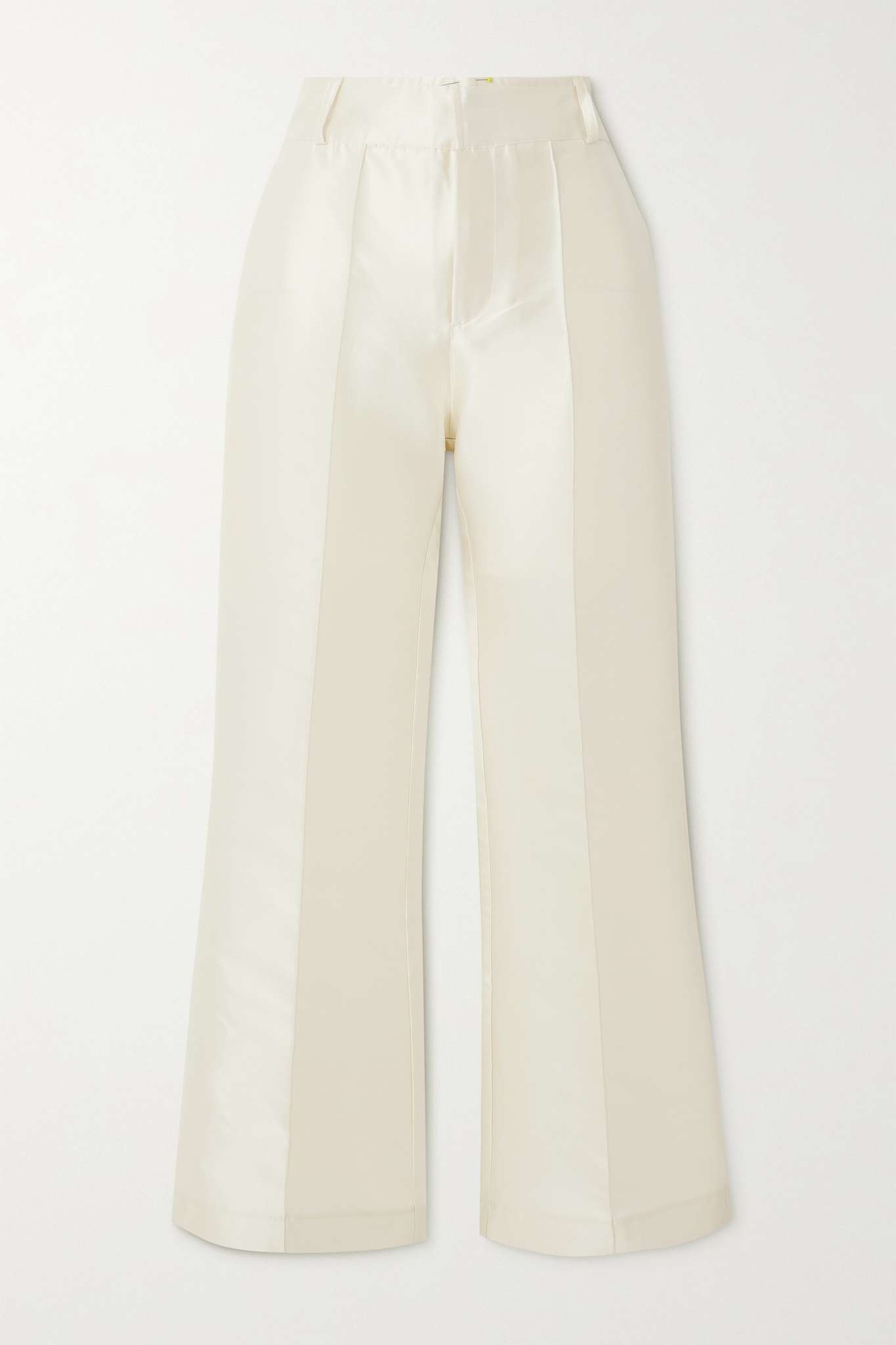 Yoshitomo pleated faille wide-leg pants - 1