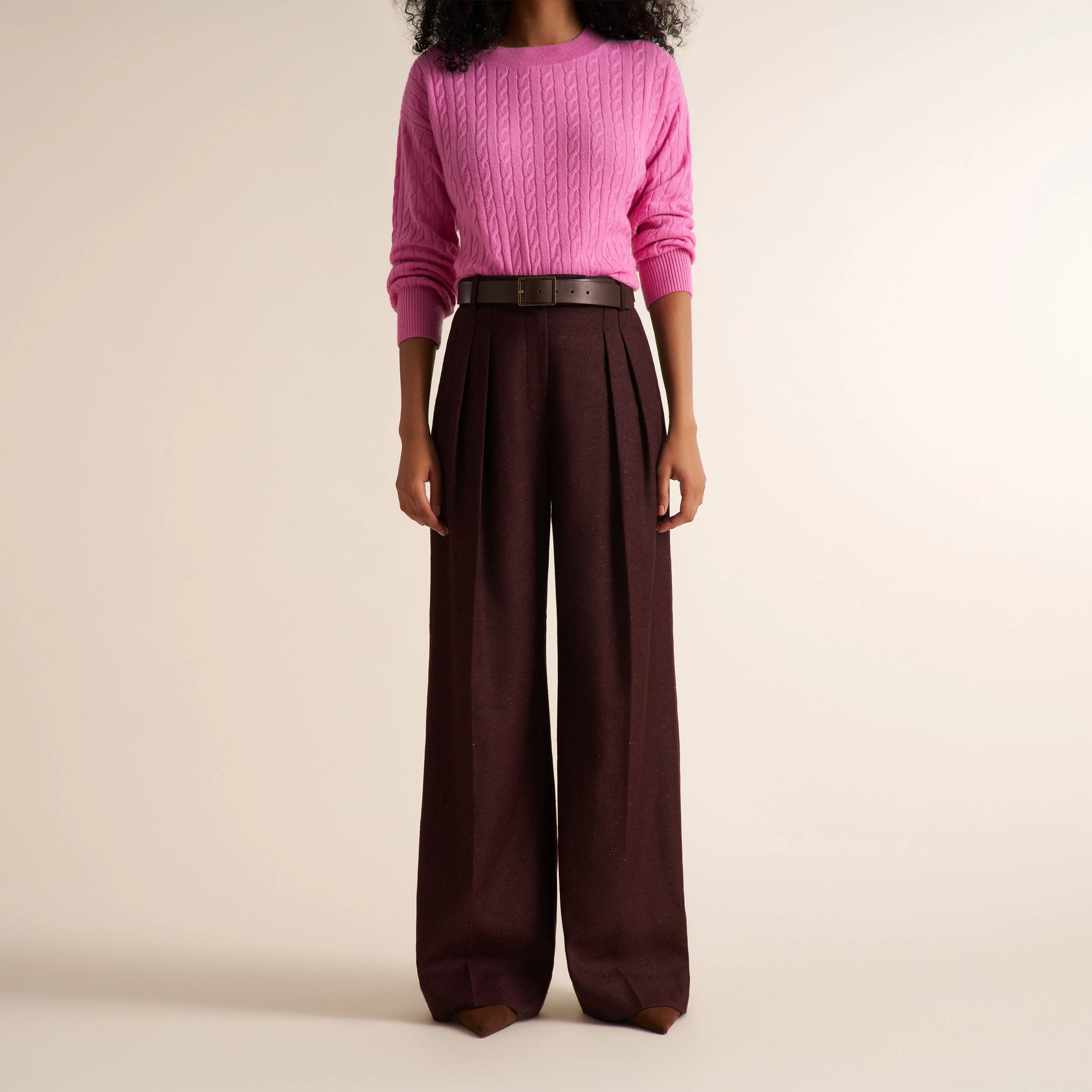 Bia Pleated Trouser - Heritage Tweed - 1