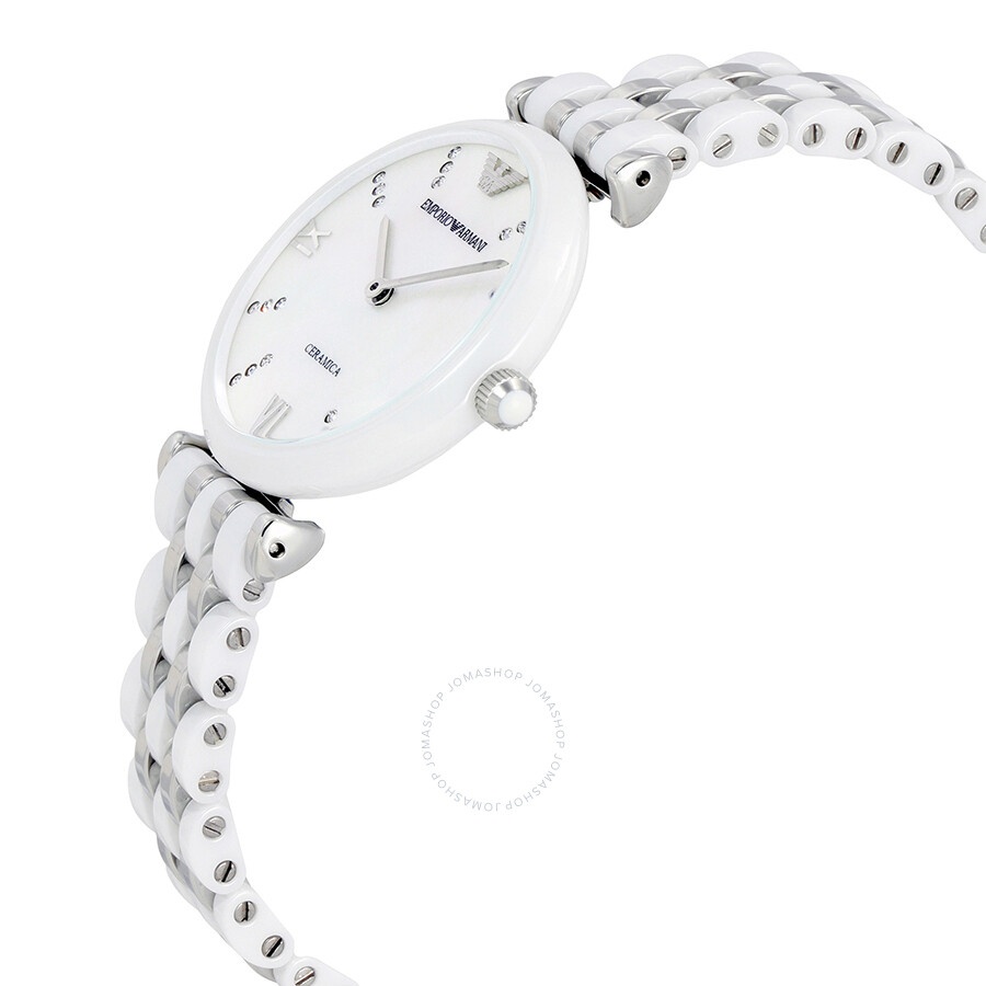 Armani Ceramica Mother of Pearl Dial Ladies Watch AR1488 - 2