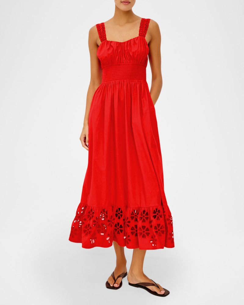 Rails Moira Embroidered Cotton Midi Dress outlook