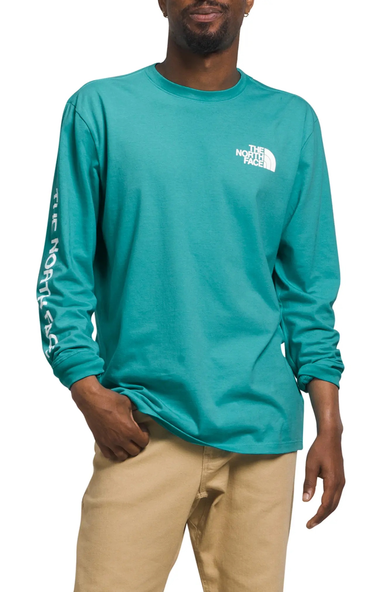 Hit Long Sleeve Graphic Tee in Apres Blue/Tnf White - 1