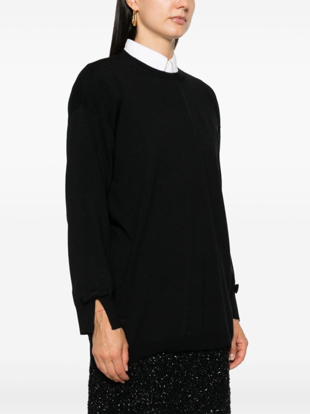 bow-cuffs sweater - 3
