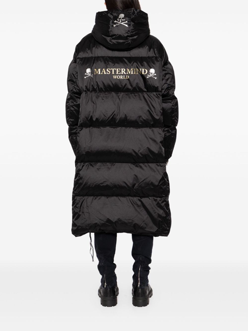 logo-printed padded coat - 4