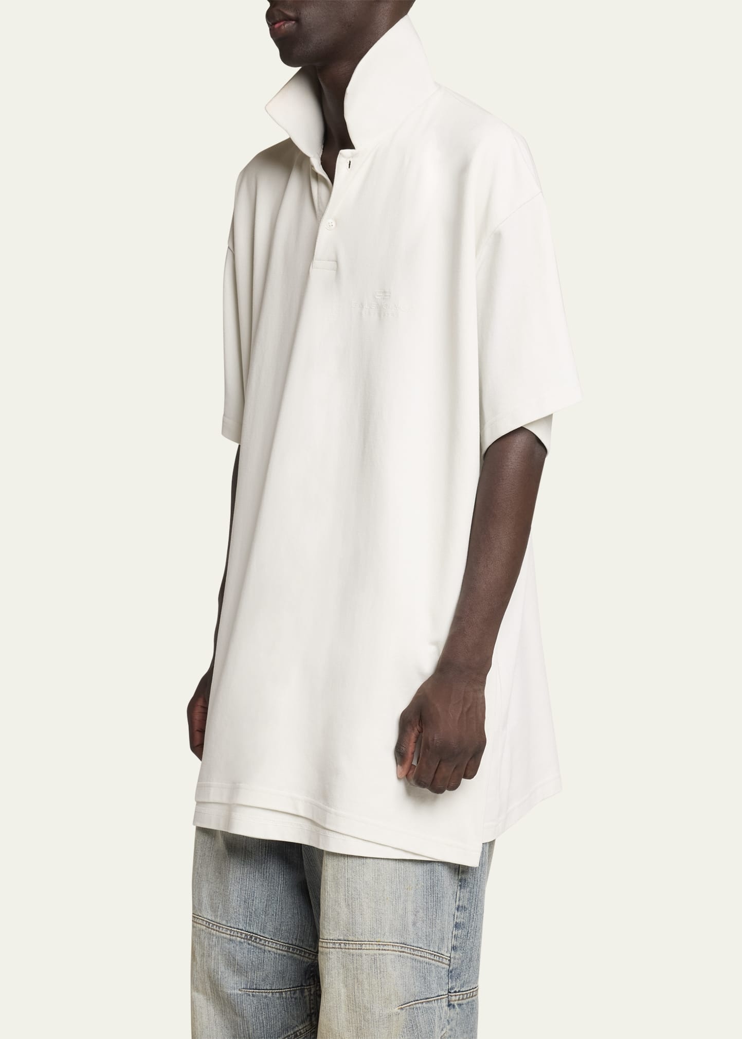 Men's Oversized Double-Layer Polo Shirt - 4