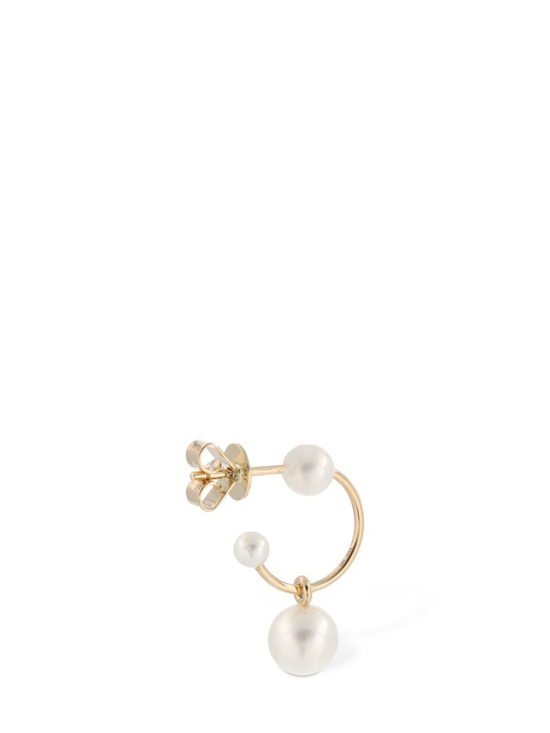 Claudia pearl hoop mono earring - 4