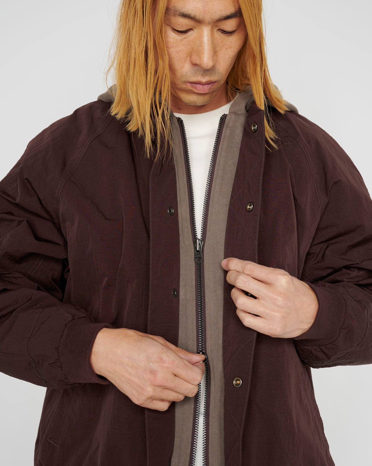 Hooded Flight Jacket - Chocolate - 5