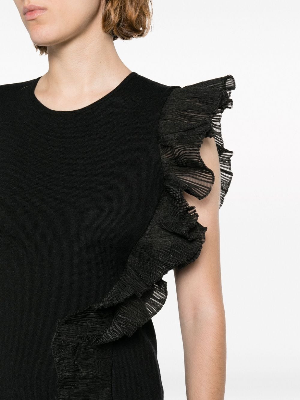 ruffle-detail asymmetric minidress - 5