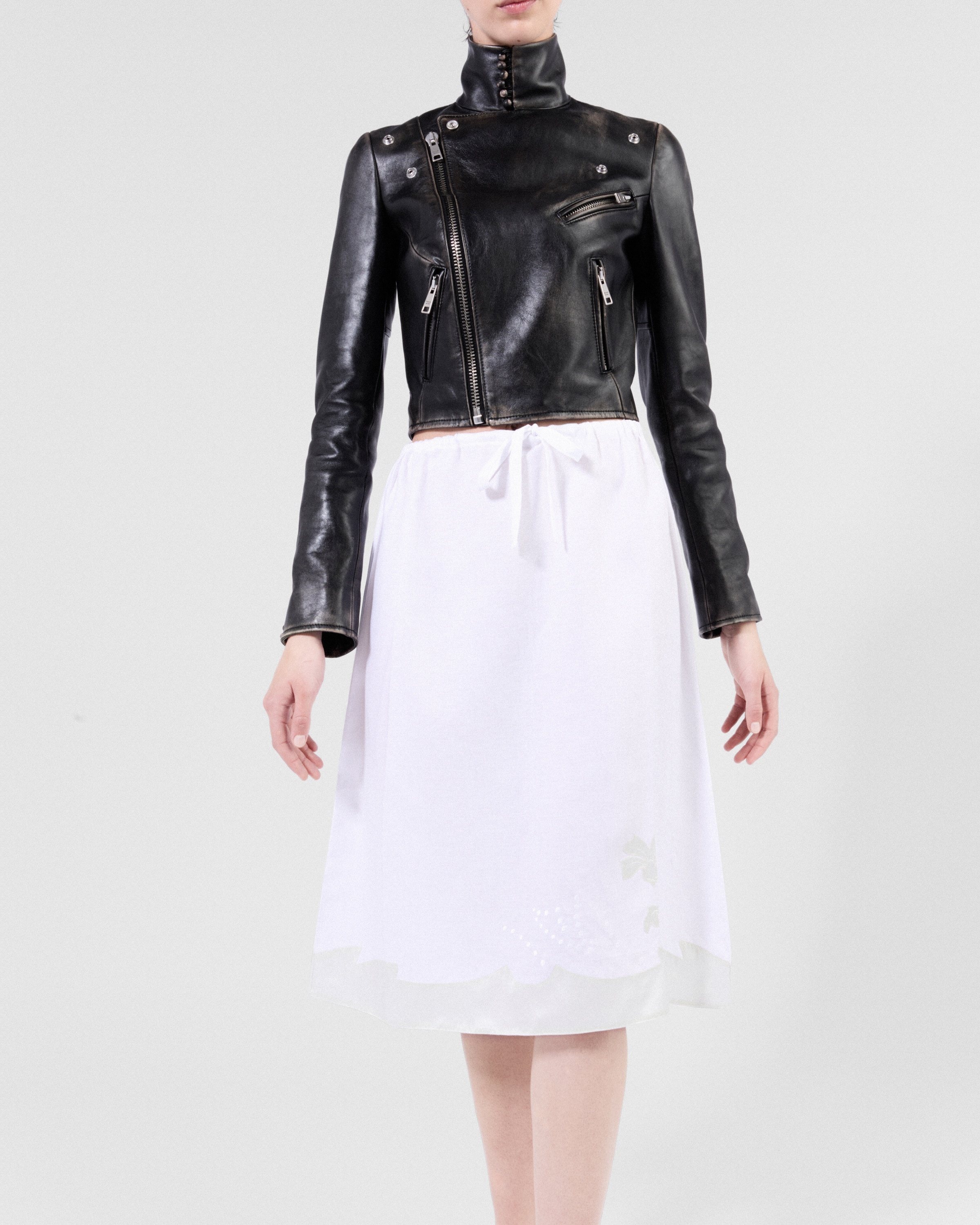 Embroidered linen skirt - 3