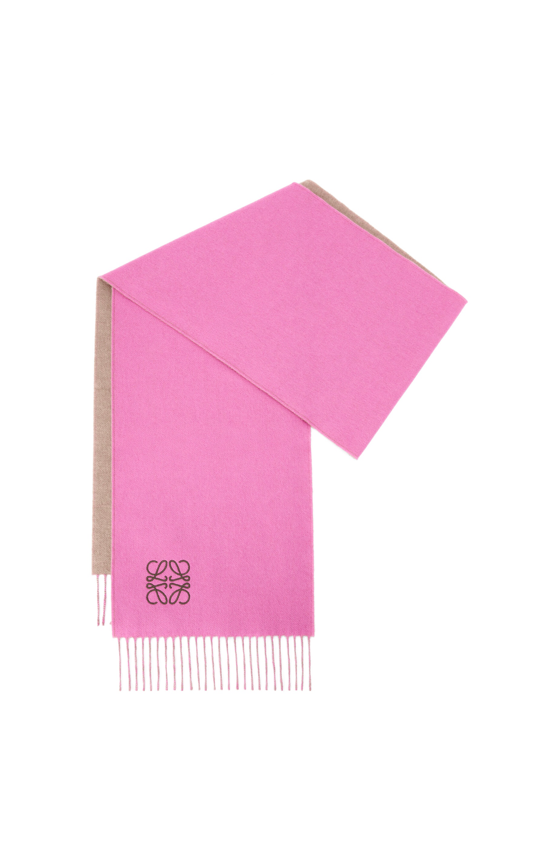 Bicolour scarf in wool and cashmere - 5