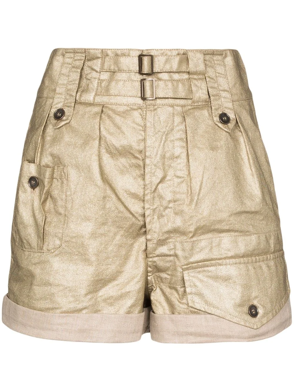 coated linen shorts - 1