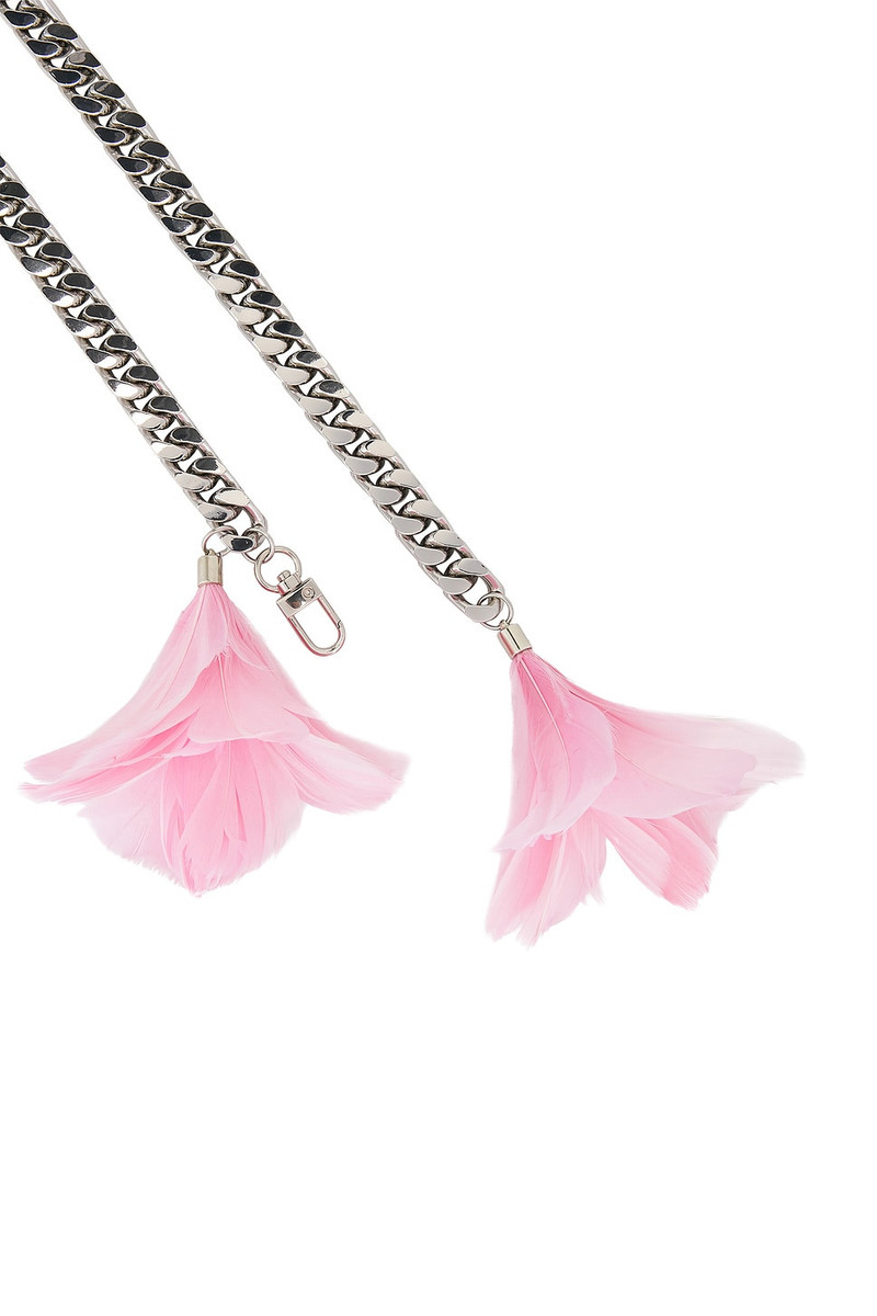 David Koma Feather Flower Detail Chunky Chain Belt outlook