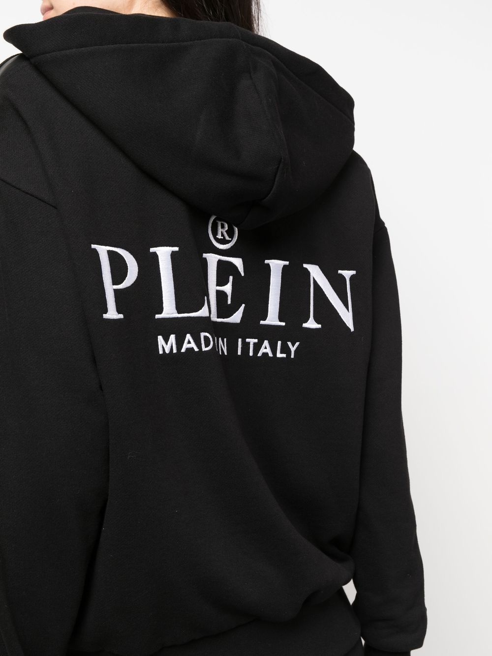 studded zip-front hoodie - 5