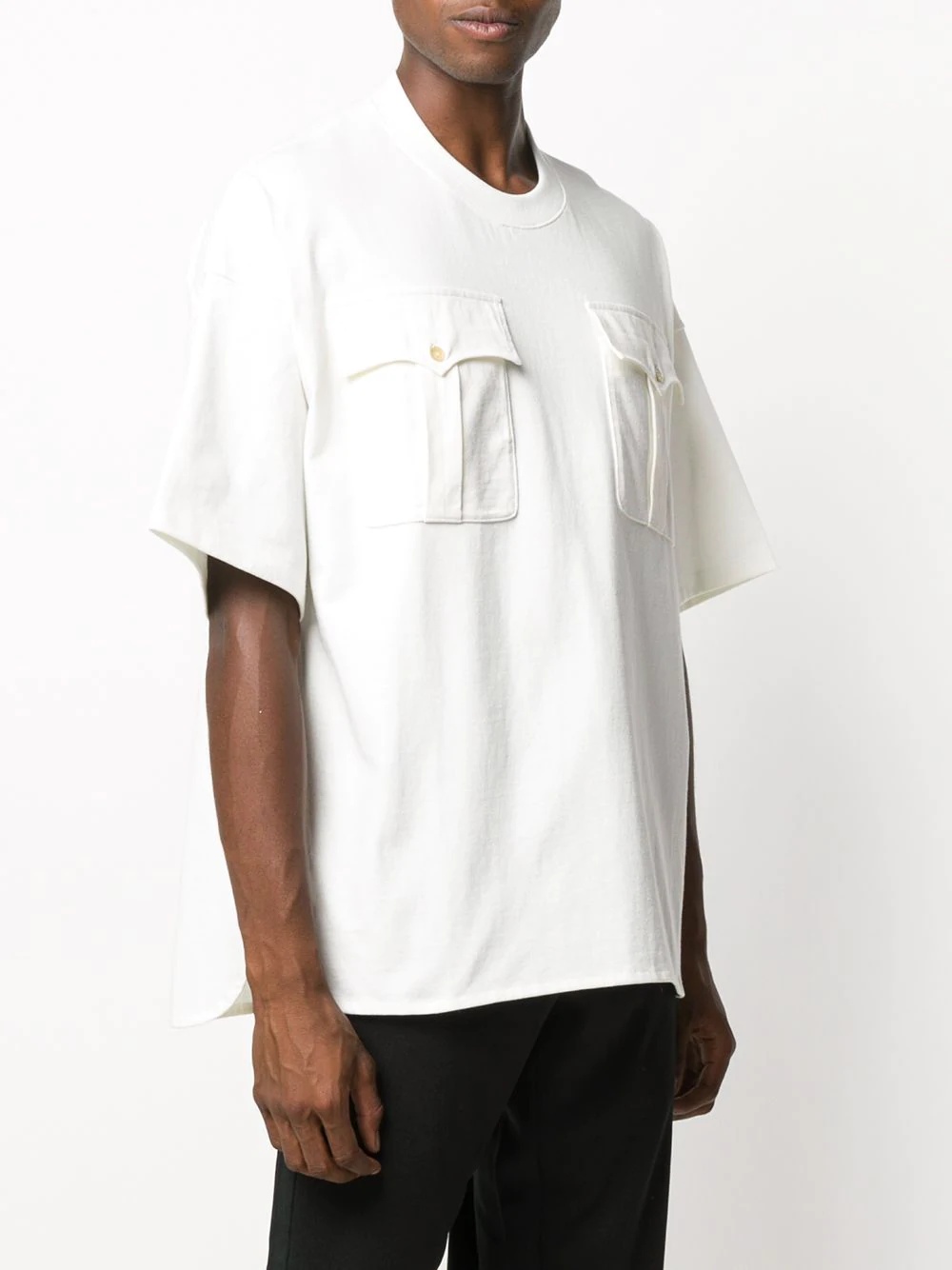 oversized flap pockets T-shirt - 3