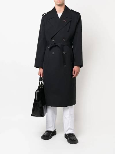 Maison Margiela double-breasted belted trench coat outlook