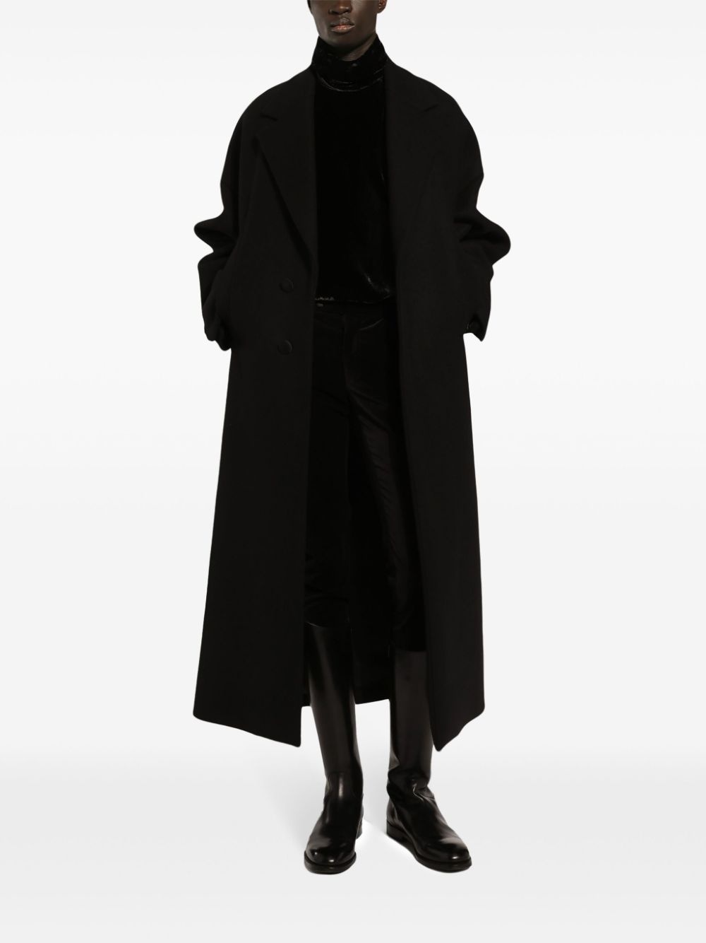 oversize single-breasted coat - 2