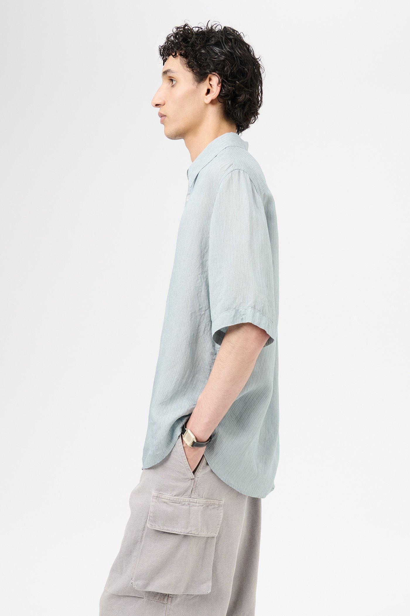 Beyond Shirt Shortsleeve Geo Stripe Ceremonial Viscose - 5