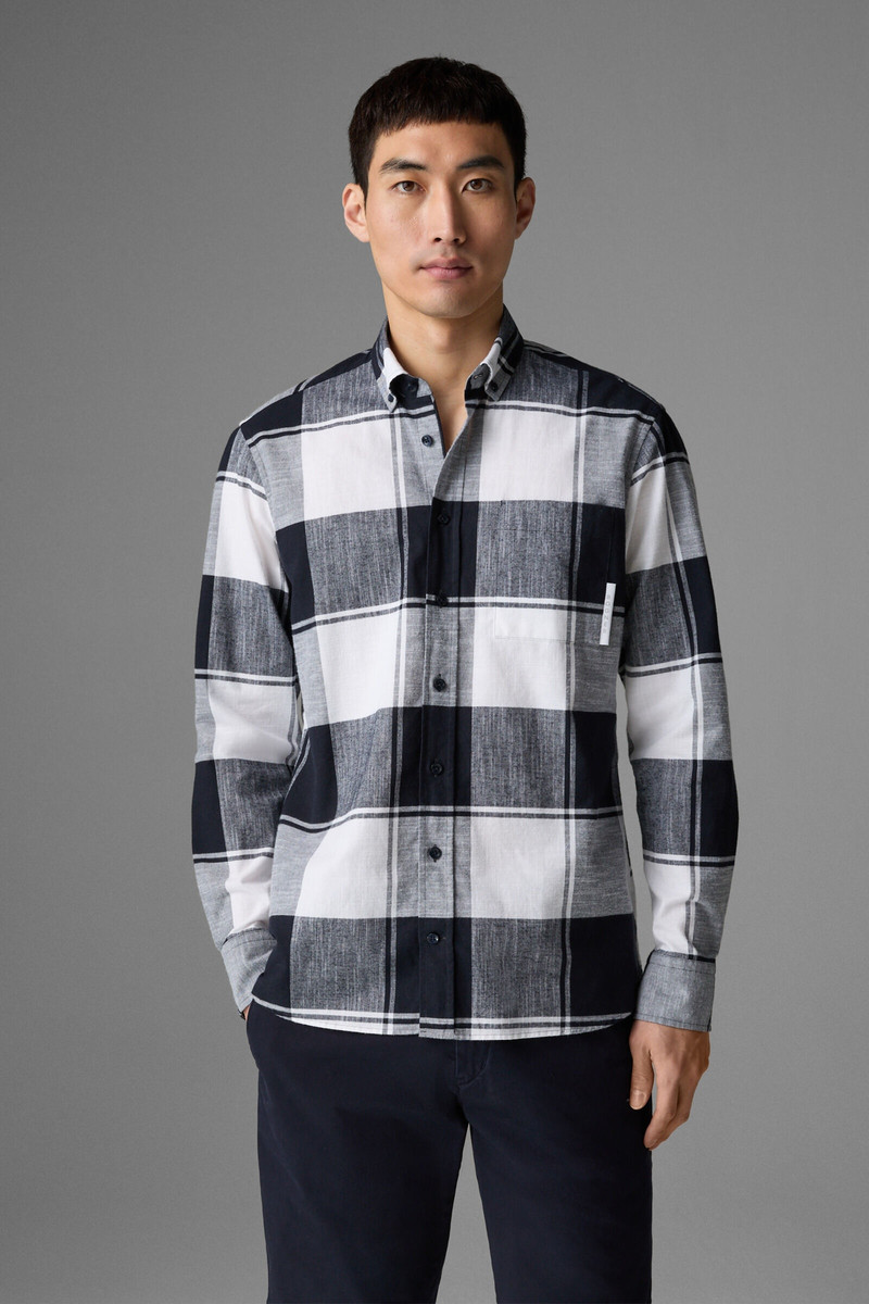 Timt Shirt in Navy blue/White 2