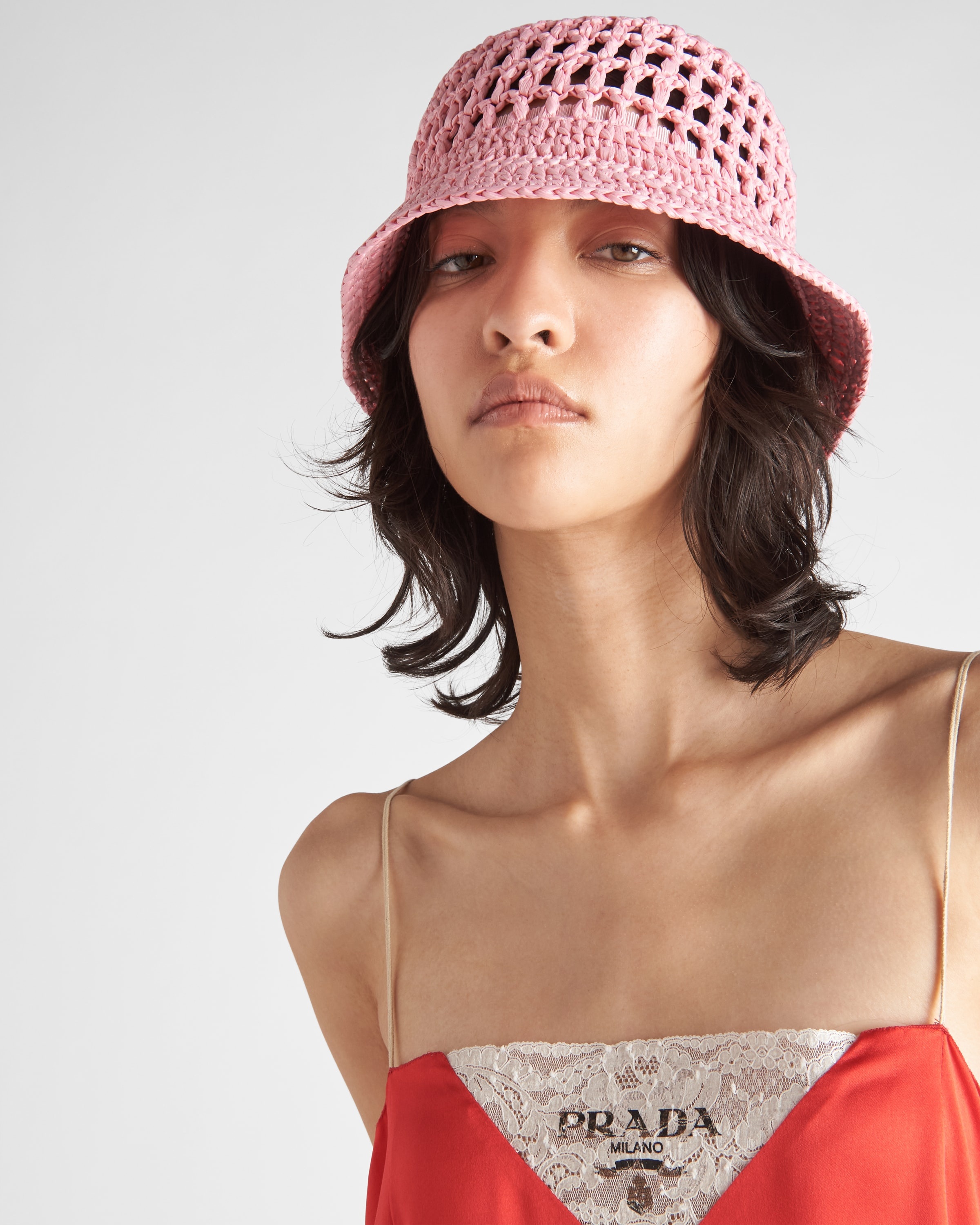 Woven fabric bucket hat - 2