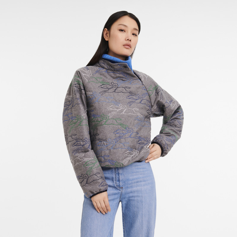 Longchamp Fall-Winter 2023 Collection Jacket Grey - OTHER outlook