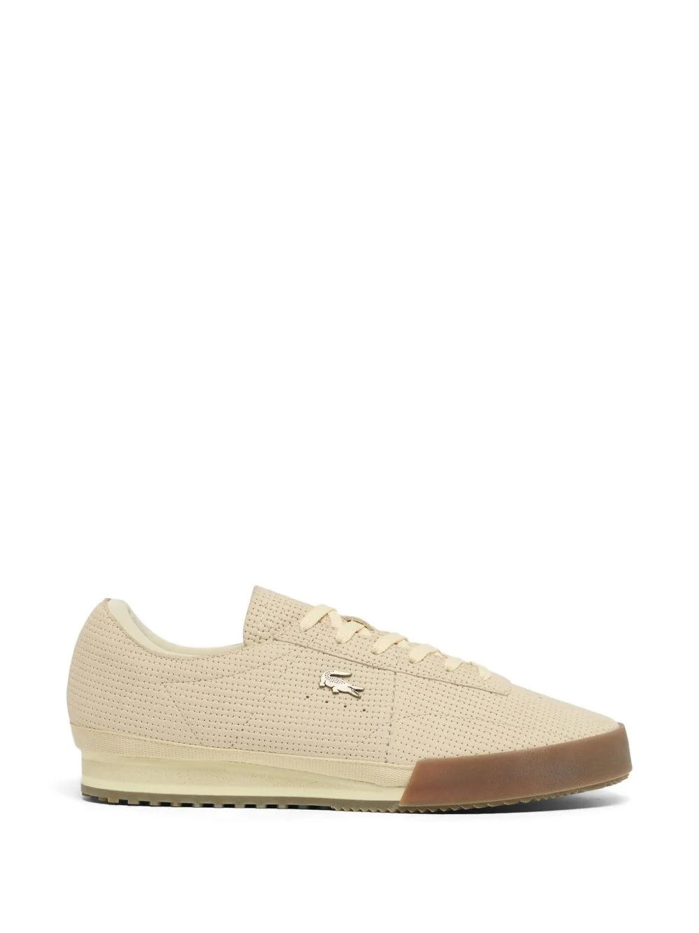 perforated logo sneakers - 1