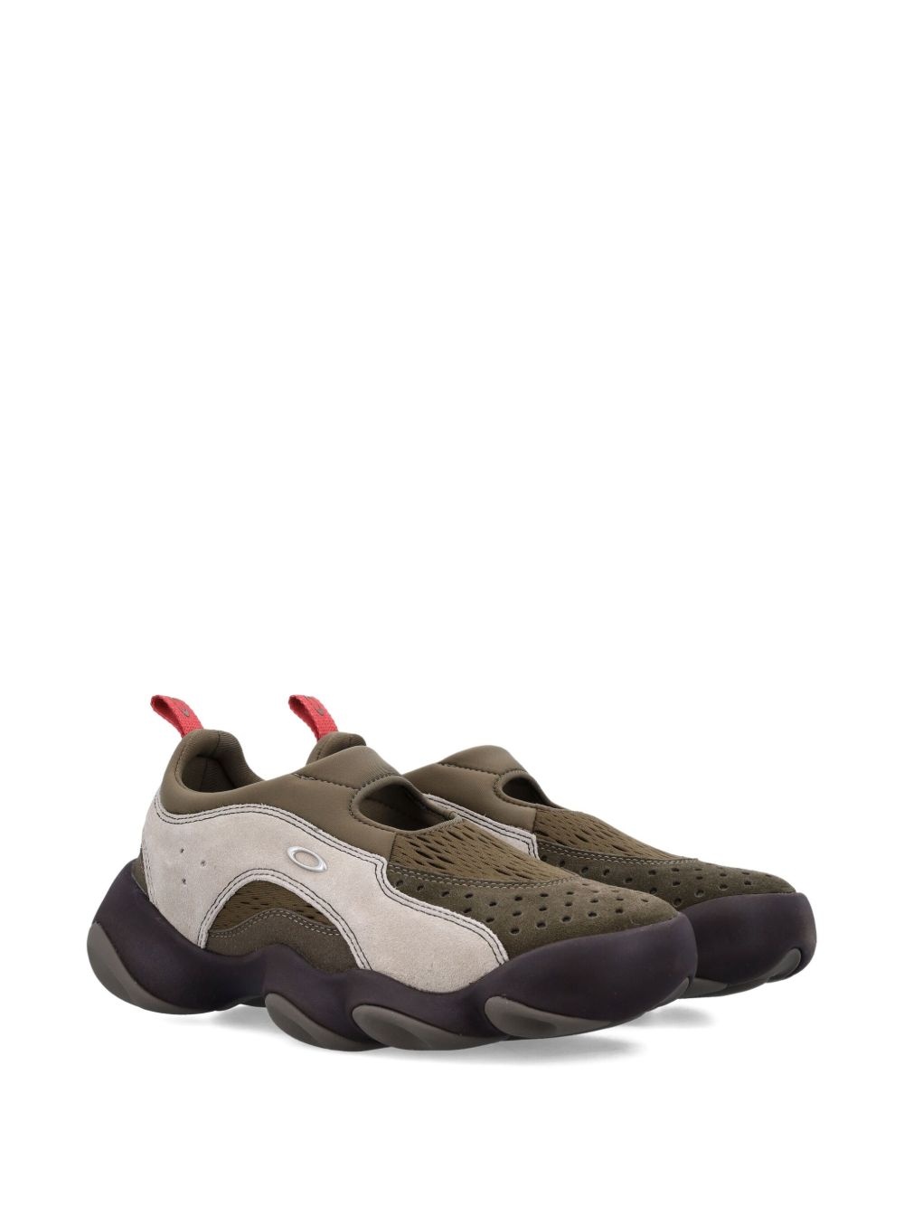 Flesh mesh-panelled slip-on sneakers - 2
