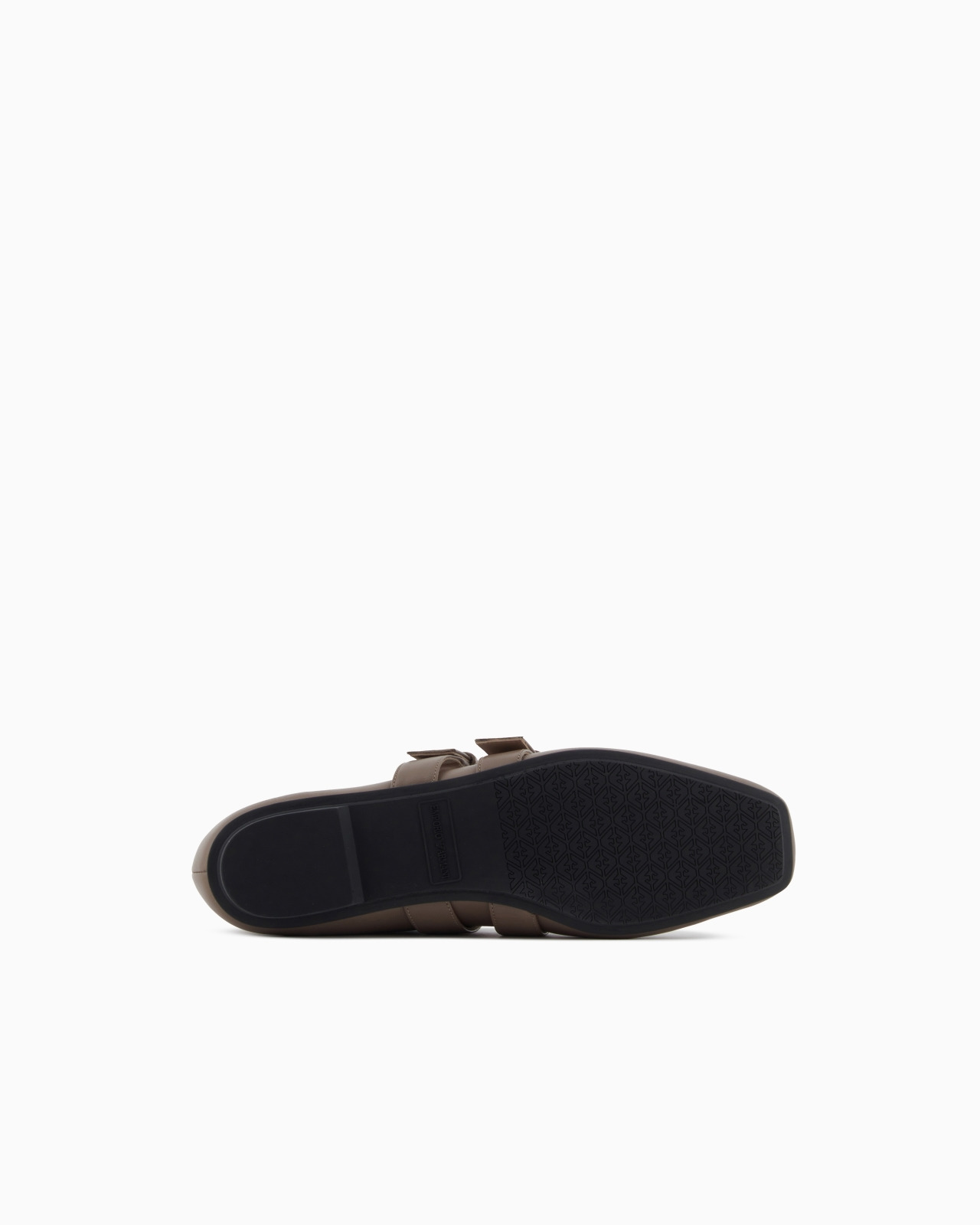 NAPPA-LEATHER SQUARE-TOED BALLERINAS WITH DOUBLE STRAP - 6