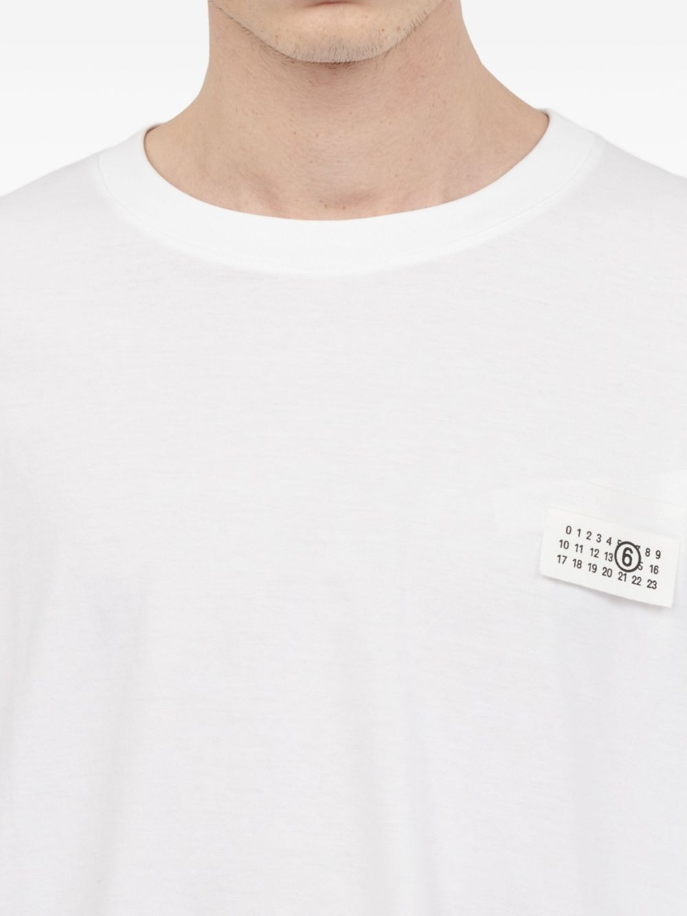 numbers-patch T-shirt - 6