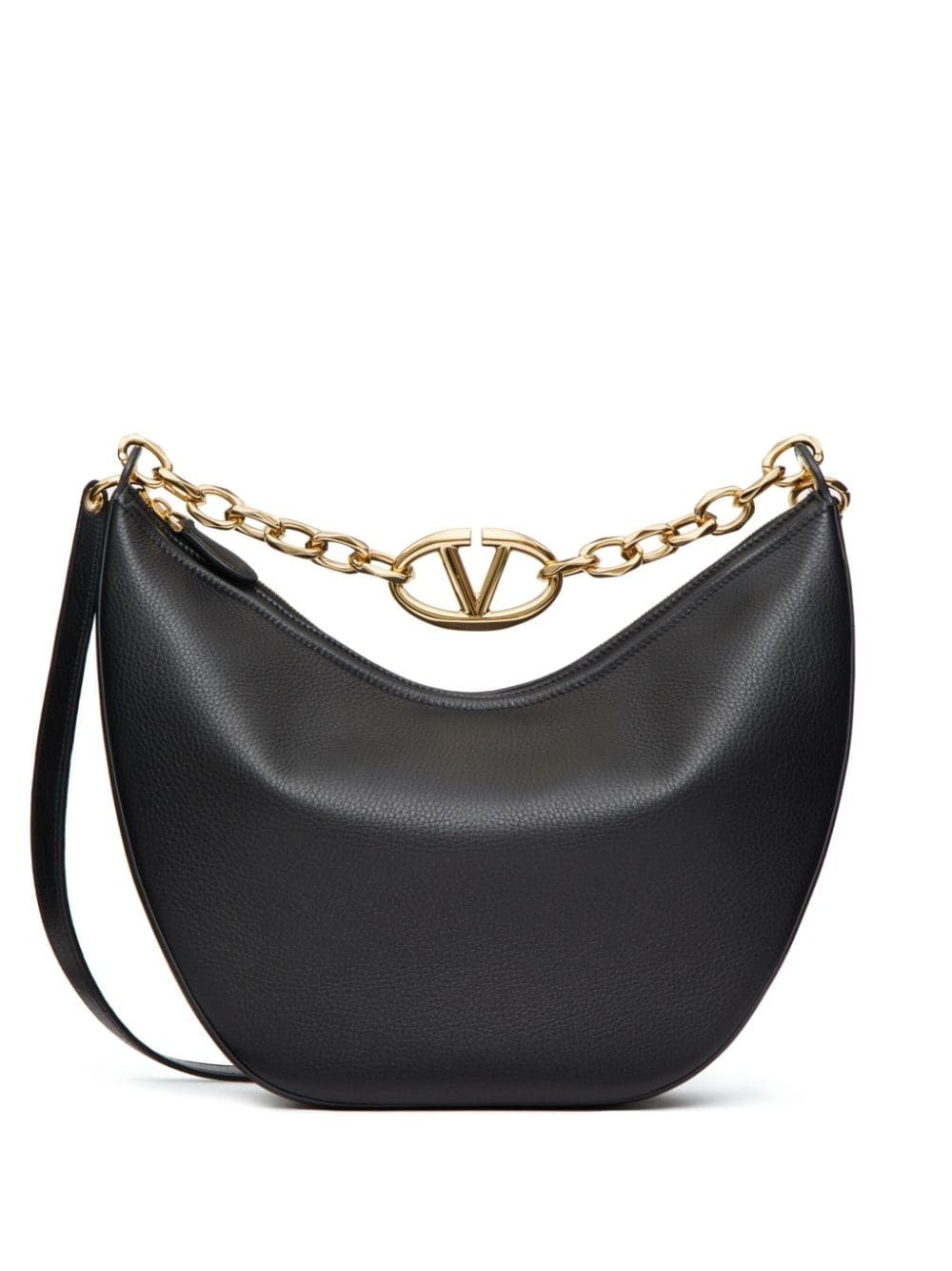 Valentino Vlogo moon medium leather hobo bag | tessabit