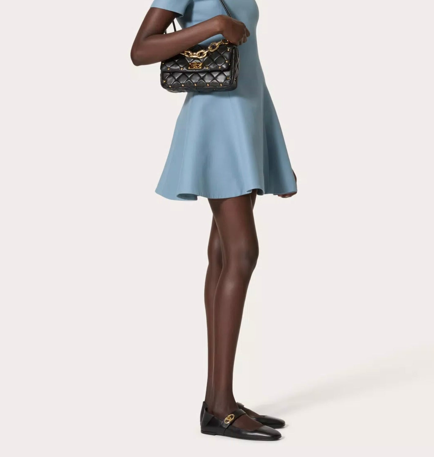 Valentino Garavani Rockstud Spike Bag In Nappa Patchwork - 2