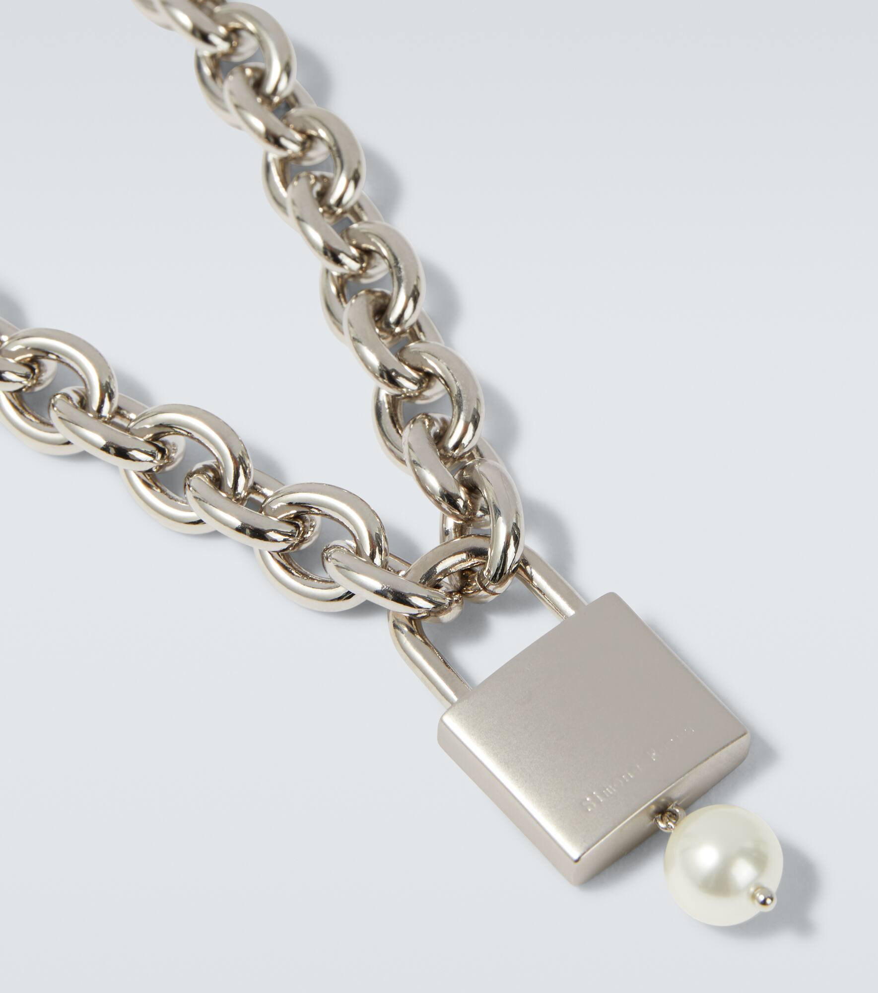 Faux pearl-embellished chain necklace - 3