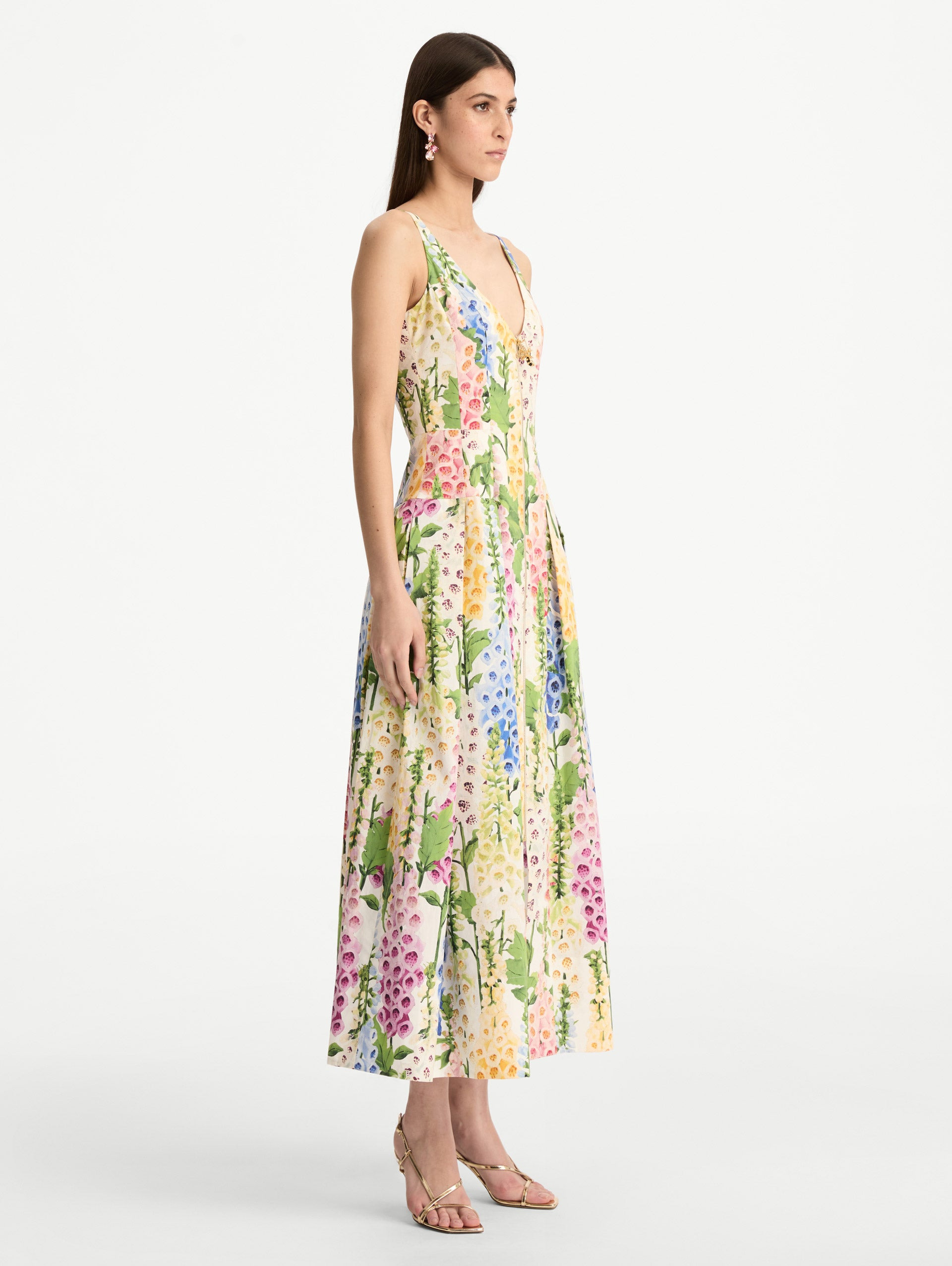 FOXGLOVE COTTON POPLIN DRESS - 4