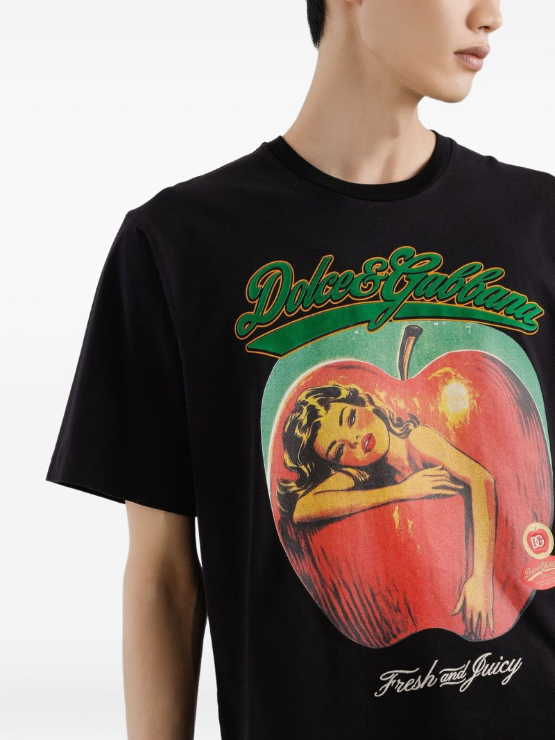 apple print T-shirt 5