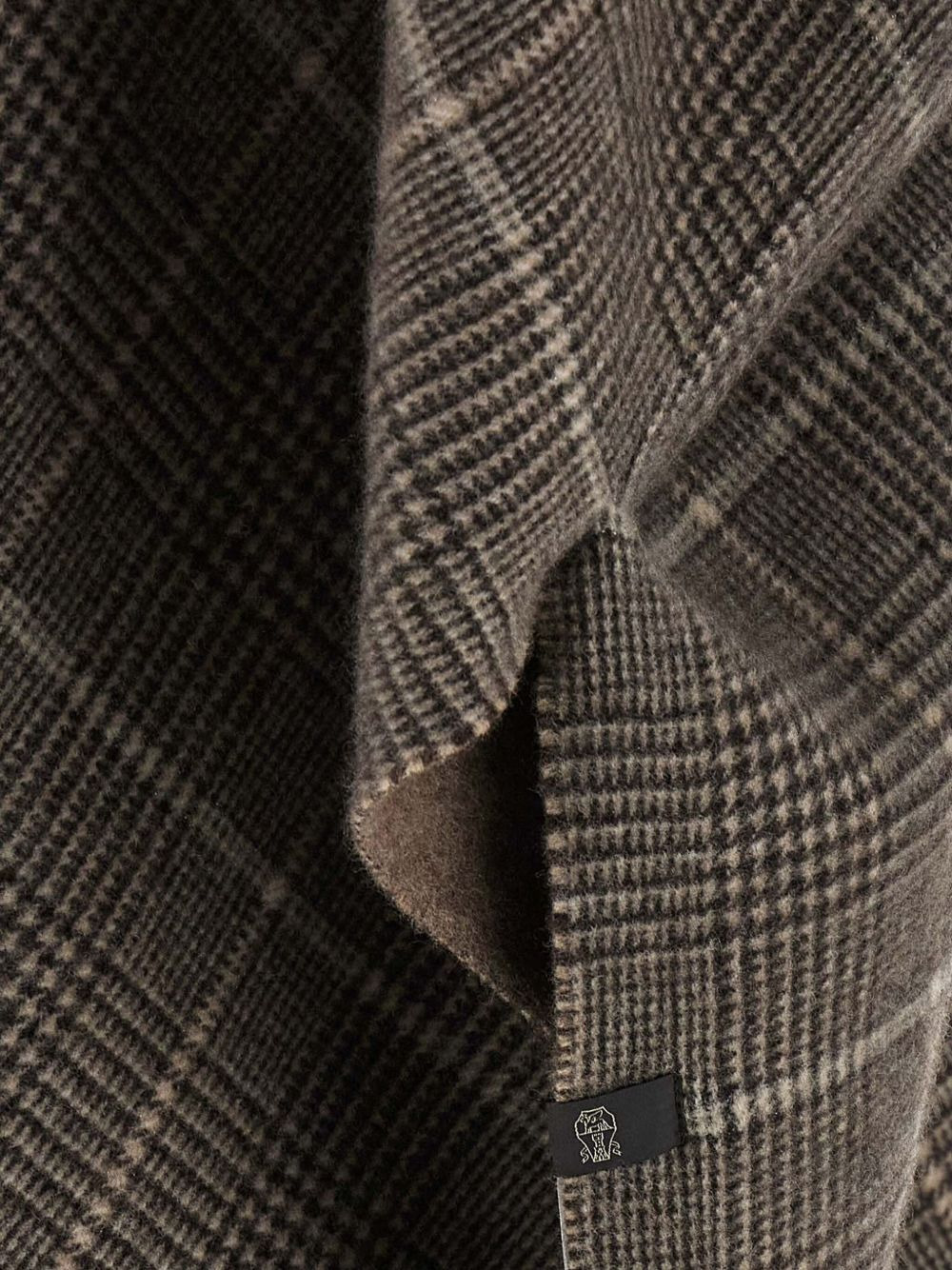 Prince of Wales checked fringed poncho - 4