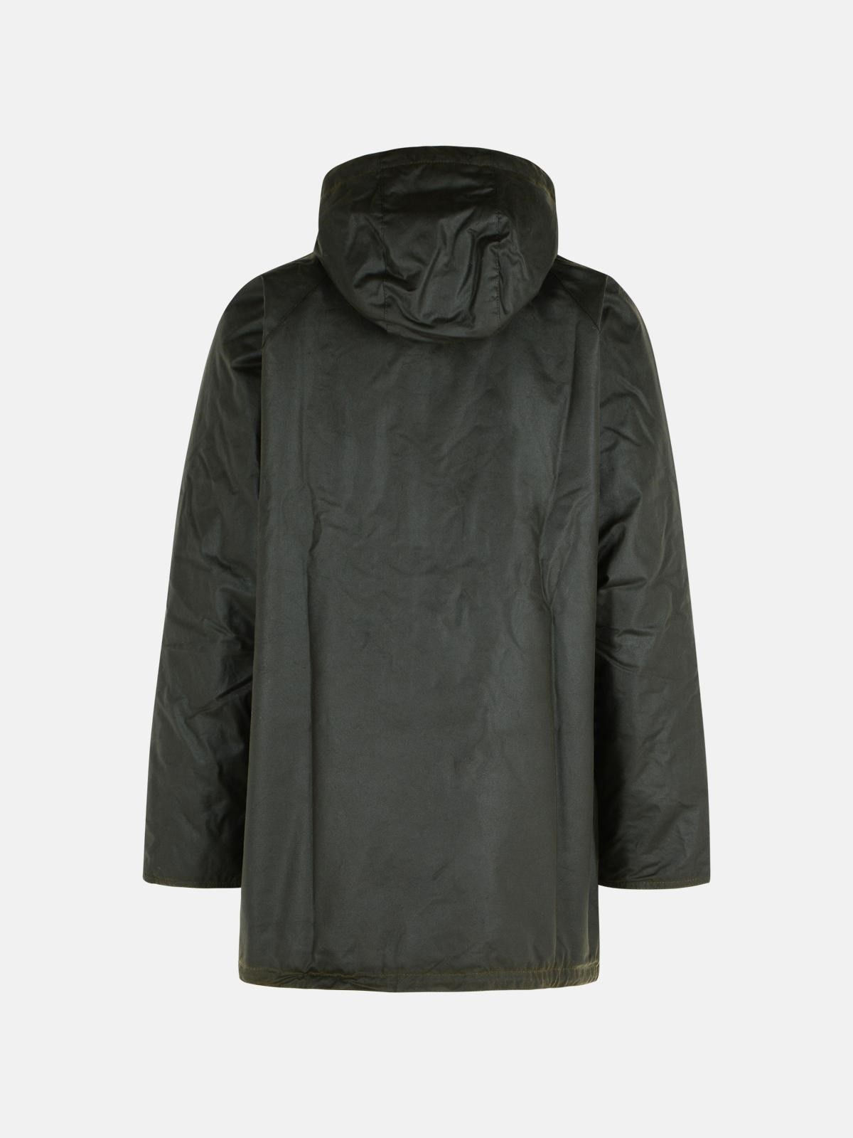 'BEDALE' DARK GREEN WAXED COTTON PARKA - 3