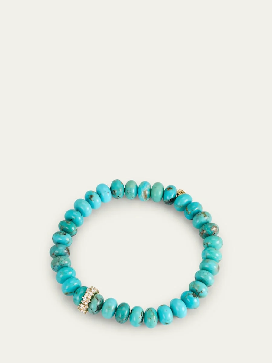 Turquoise Rondelle Bracelet - 1